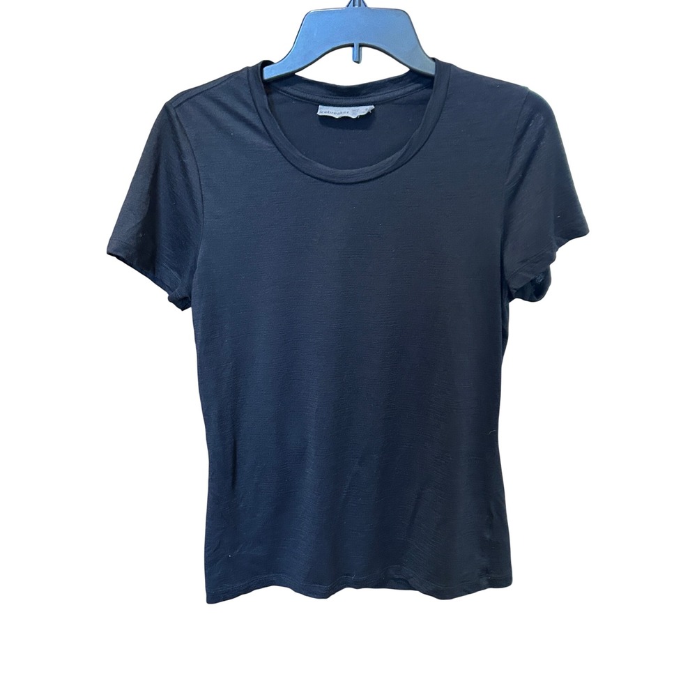 Icebreaker Merino Wool T-Shirt Small Black Short Sleeve Base Layer